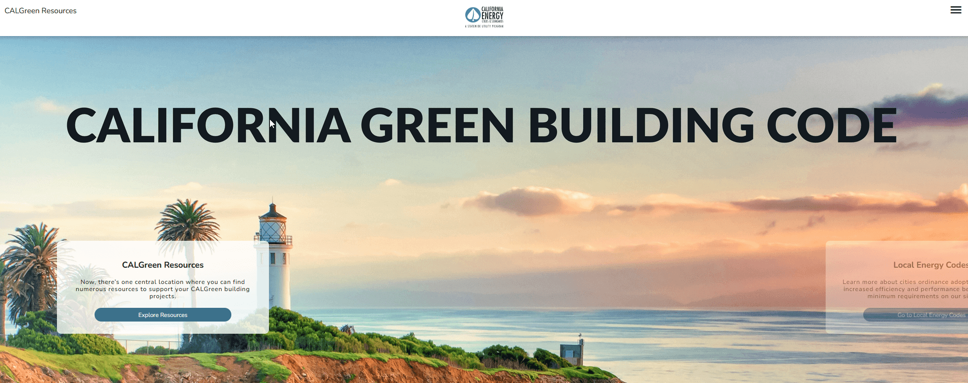 Home screen for CALGreenInfo.com