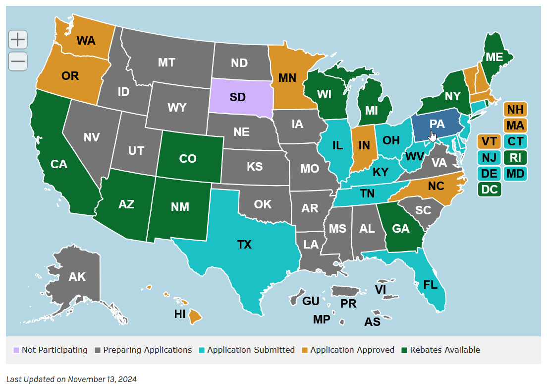 IRA funded programs map